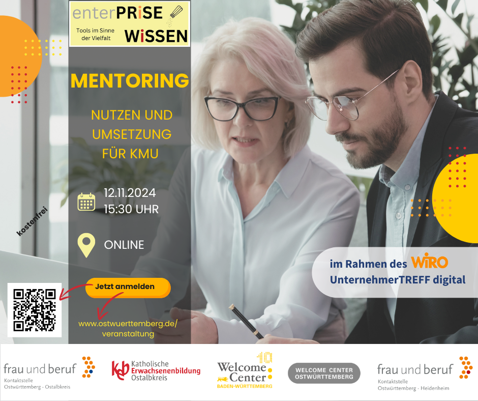 UnternehmerTREFF digital: Mentoring – Nutzen und Umsetzung für KMU