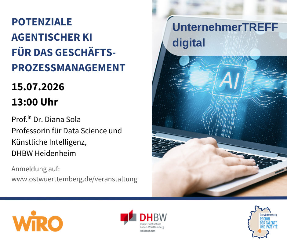 UnternehmerTREFF digital: Potenziale Agentischer KI für das Geschäftsmanagement