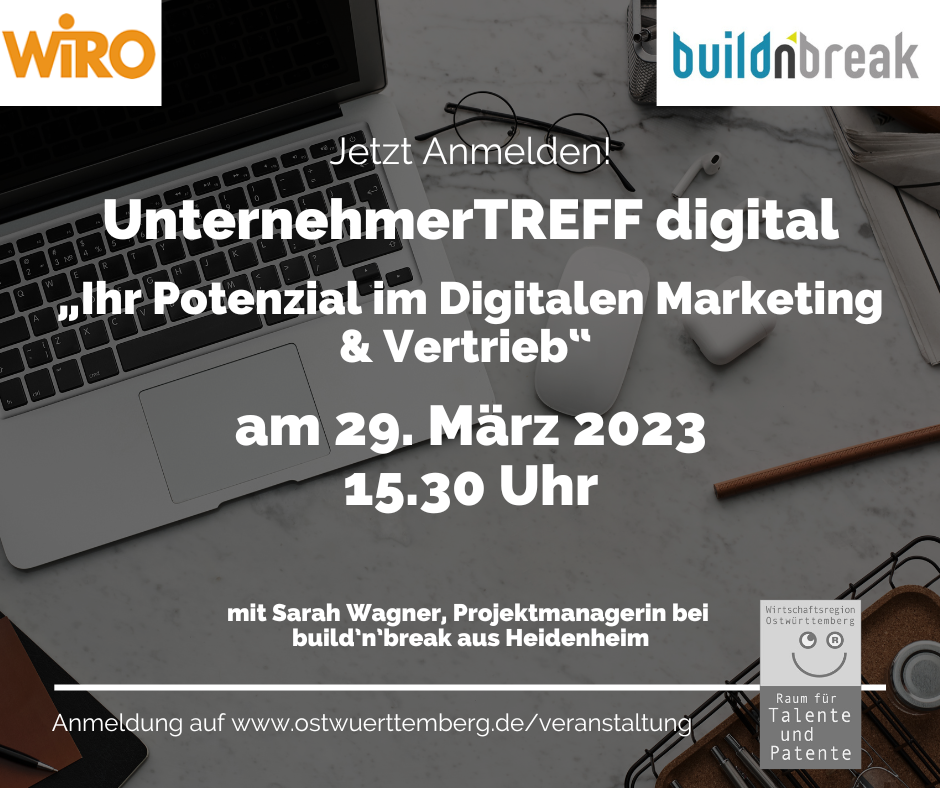 UnternehmerTREFF digital „Ihr Potenzial im Digitalen Marketing & Vertrieb“