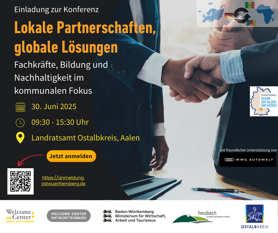 Konferenz „Lokale Partnerschaften, globale Lösungen: Fachkräfte, Bildung und Nachhaltigkeit im kommunalen Fokus“